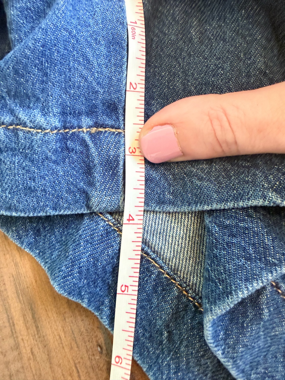 Time and Tru Blue Denim Elastic Waist Drawstring Shorts - Picture 8 of 9